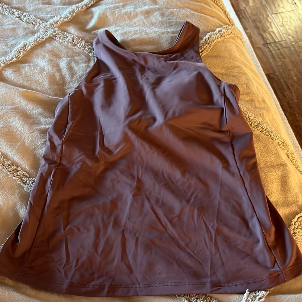 Purple tank top with built in bra